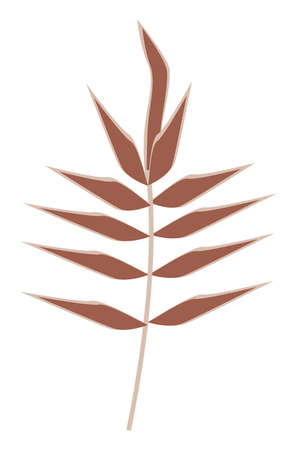 brown branch with leafs iconのイラスト素材