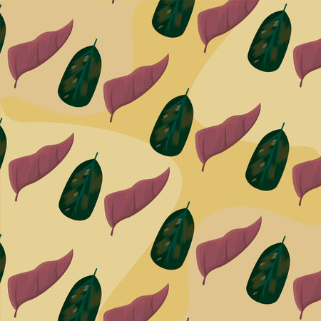 leafs red and green pattern