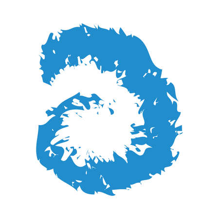 brush blue color circular iconのイラスト素材