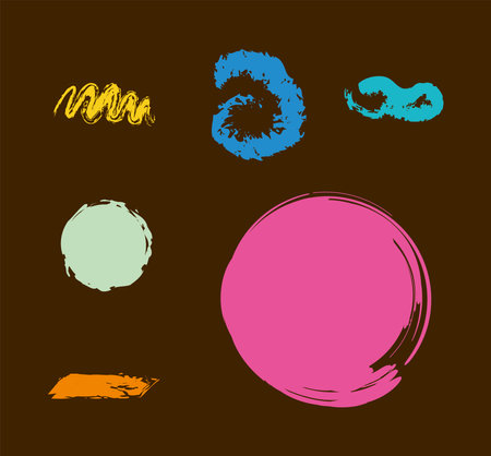 six brushes colors paint iconsのイラスト素材