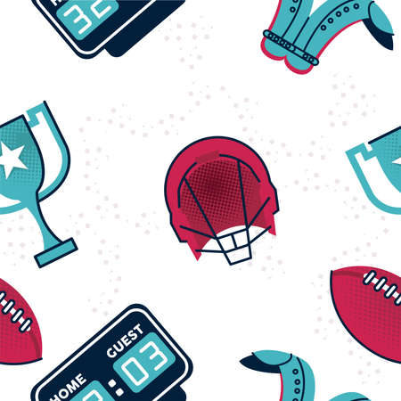american football sport pattern backgroundのイラスト素材