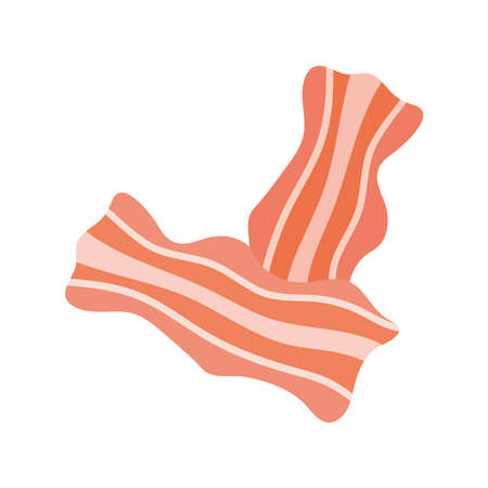 fresh bacon meat food iconのイラスト素材