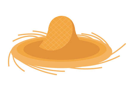 straw hat farm accessory iconのイラスト素材