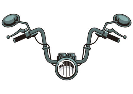 motorcycle rudder and light iconのイラスト素材