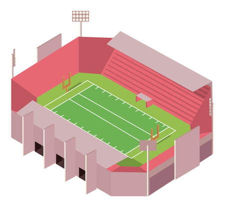 football stadium isometric style iconのイラスト素材