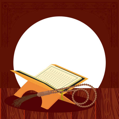quran and tasbihのイラスト素材