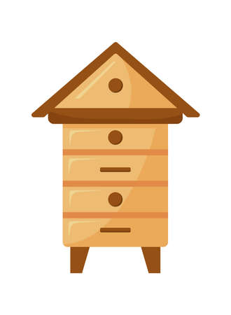 wooden beehives structureのイラスト素材