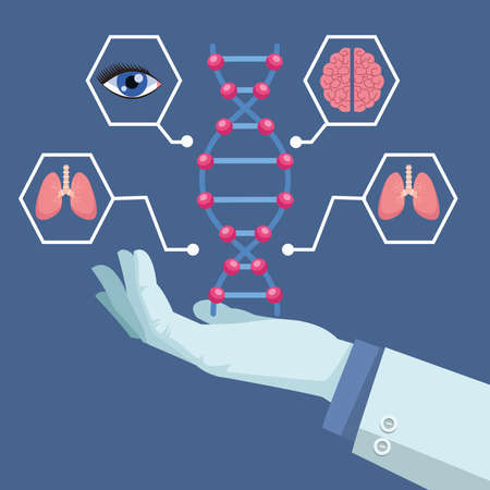 scientist hand liftingのイラスト素材
