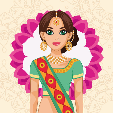 arab bride beautyのイラスト素材