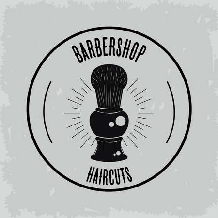 barber shop stickerのイラスト素材