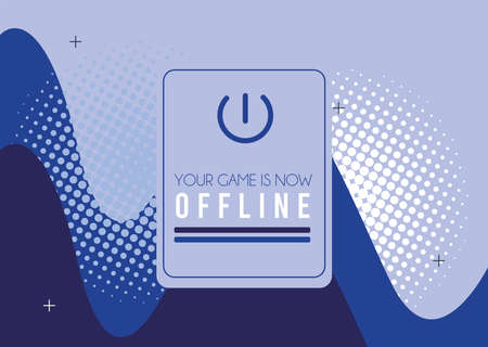 purple currently offline templateのイラスト素材