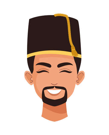 muslim head manのイラスト素材