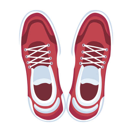 red tennis shoesのイラスト素材