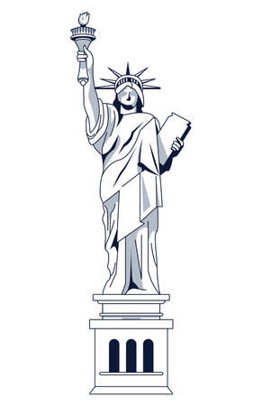 liberty statue monumentのイラスト素材