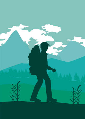 adventurer character sceneのイラスト素材