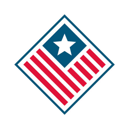 usa flag rhombusのイラスト素材