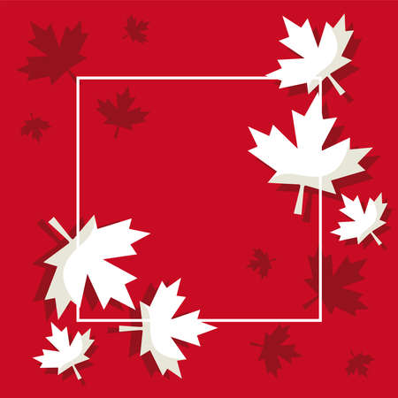 canada square frameのイラスト素材