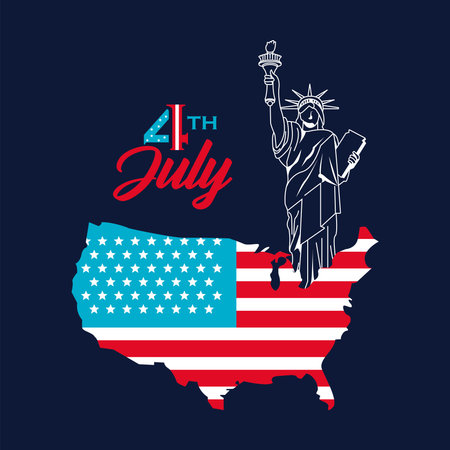 4 of july mapのイラスト素材
