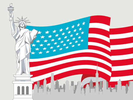 4 of july sceneのイラスト素材