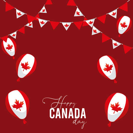 canada party decorationのイラスト素材