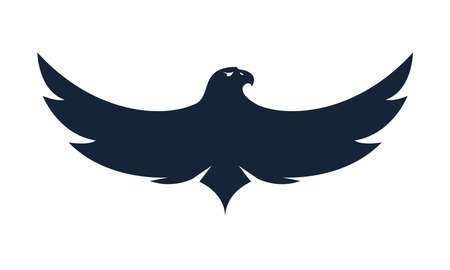 eagle silhouette emblemのイラスト素材