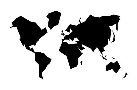 world planet earth silhouetteのイラスト素材