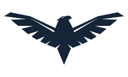 hawk bird emblemのイラスト素材