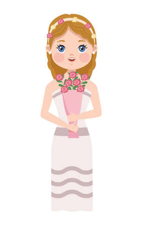 young wedding wifeのイラスト素材