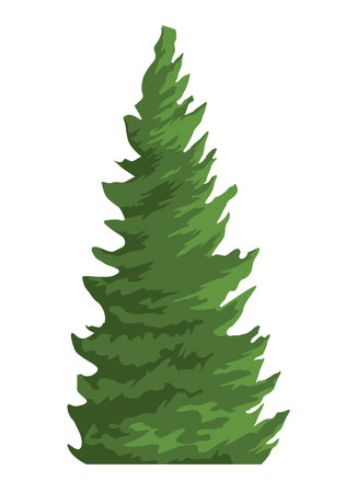 green pine treeのイラスト素材