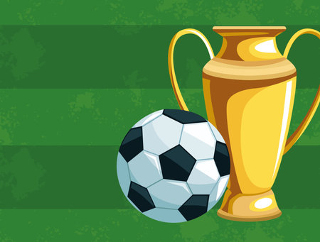 soccer championship posterのイラスト素材