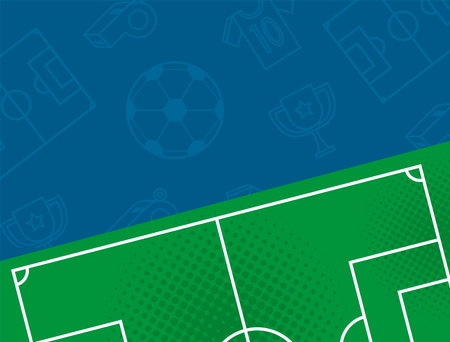 soccer pattern and courtのイラスト素材