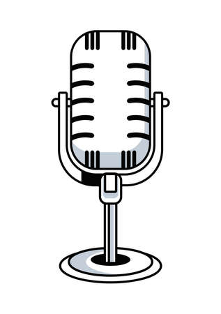 karaoke antique micのイラスト素材