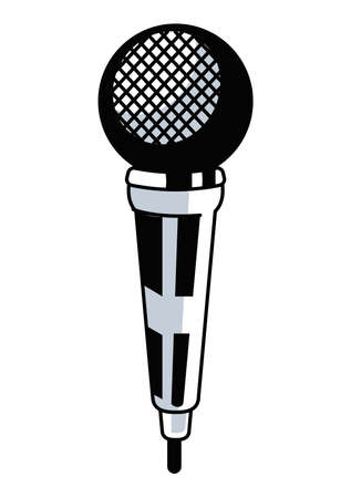 karaoke gray micのイラスト素材
