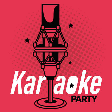karaoke party micのイラスト素材