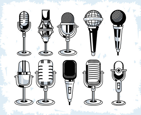 ten karaoke micsのイラスト素材