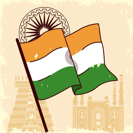 india independence day cardのイラスト素材