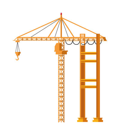 logistic big craneのイラスト素材