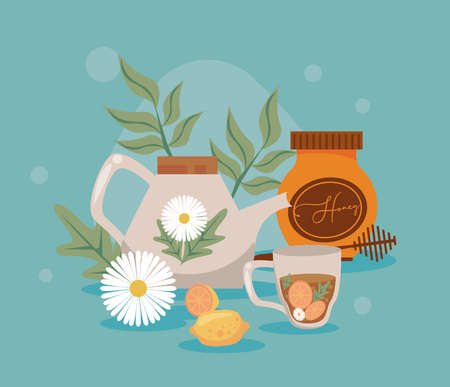 aromatherapy with flowersのイラスト素材