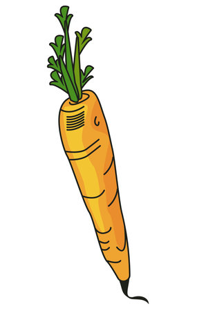 Isolated carrot vegetableのイラスト素材