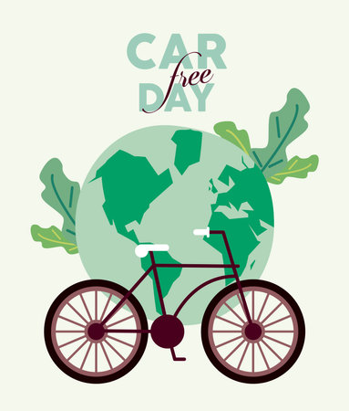 car free day cardのイラスト素材