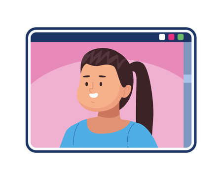 woman in tamplateのイラスト素材