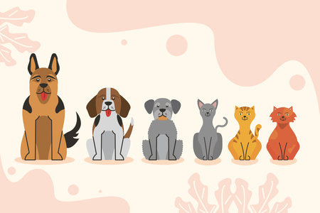 six pets domestics group characters