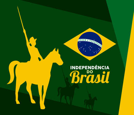 happy brazil independence posterのイラスト素材