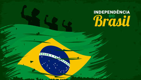 brazil independence day posterのイラスト素材