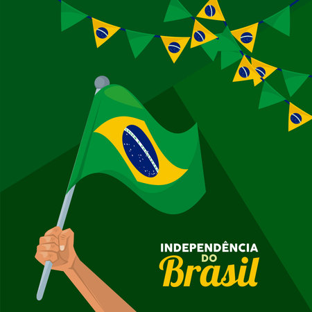 happy brazil independence celebrationのイラスト素材