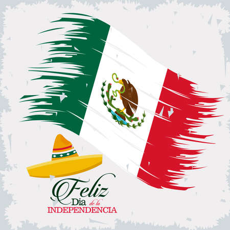 mexico independence day cardのイラスト素材