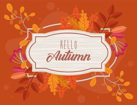 autumn leafs frameのイラスト素材