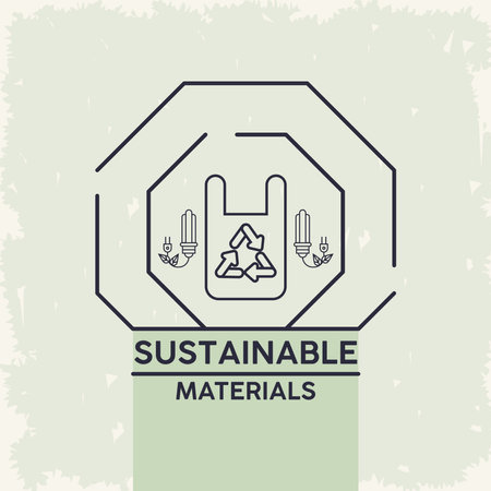 sustainable material stampのイラスト素材