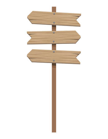 wooden way signalsのイラスト素材