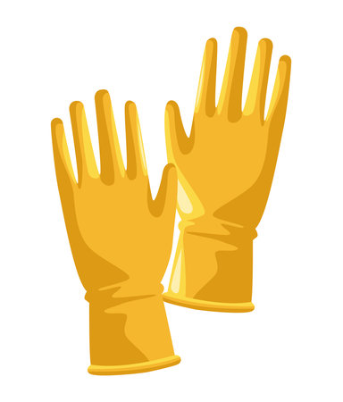 gloves housekeeping toolのイラスト素材